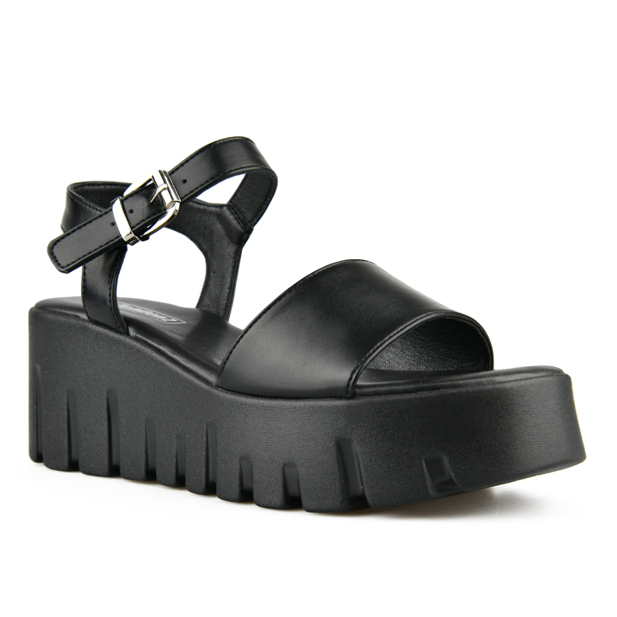 дамски сандали еко кожа черни 1