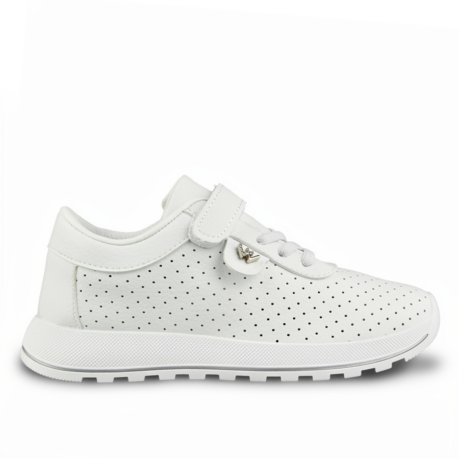 pantofi copii piele ecologică alb 0