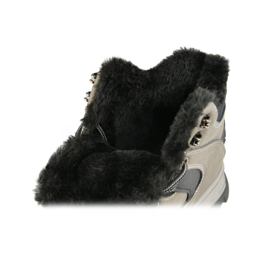 botine bărbați piele ecologică/textil gri 5