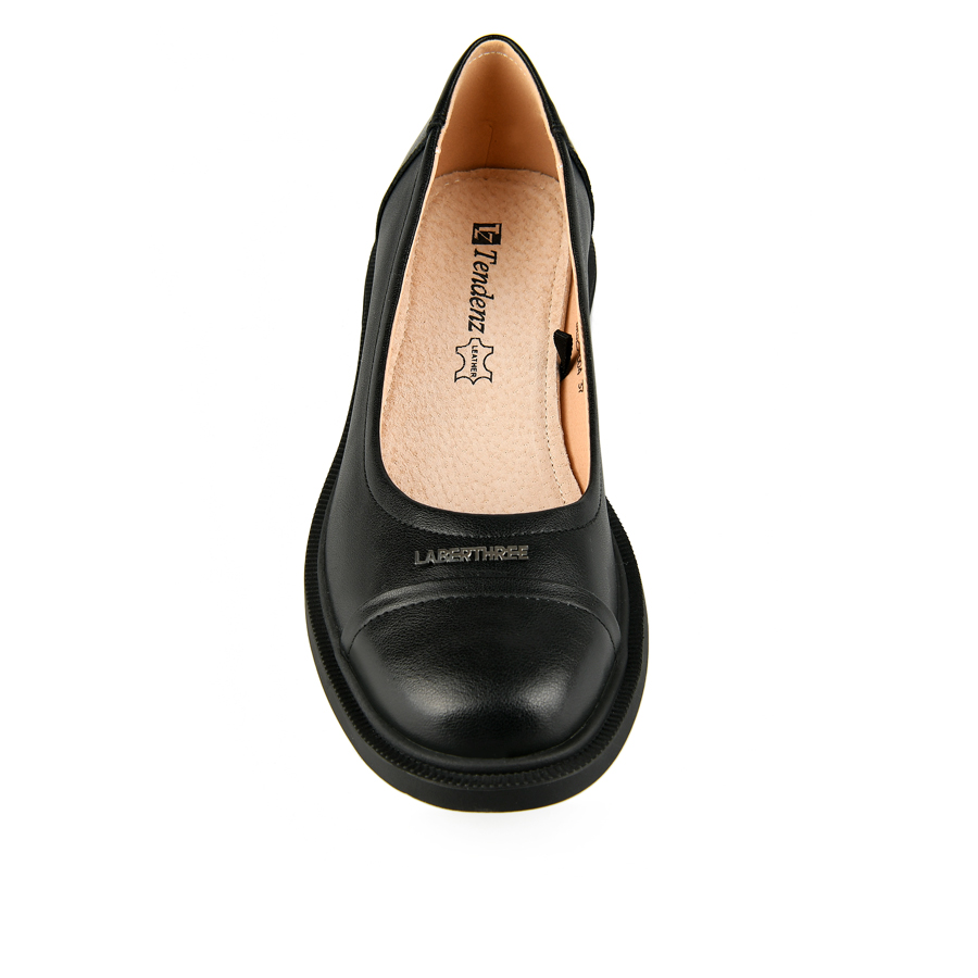 γυναικεία παπούτσια φυσικό δέρμα μαύρο 1