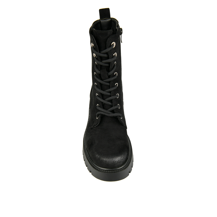 botine damă textil negru 2