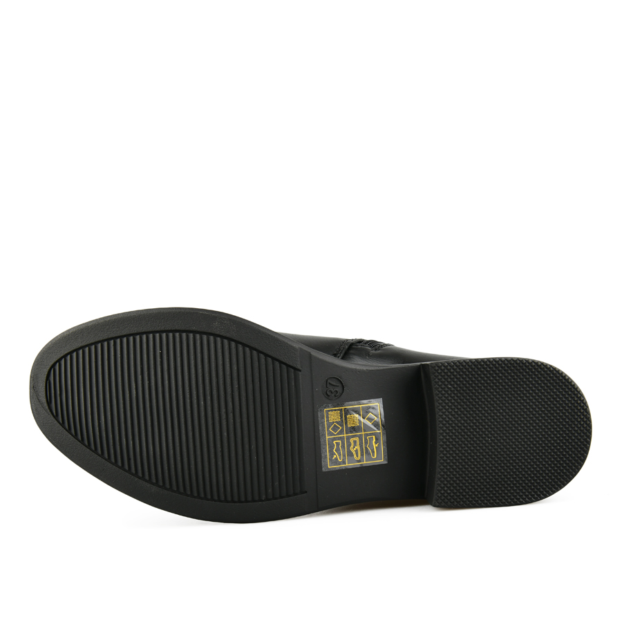 γυναικεία μποτάκια ύφασμα/οικολογικό δέρμα μαύρο 4