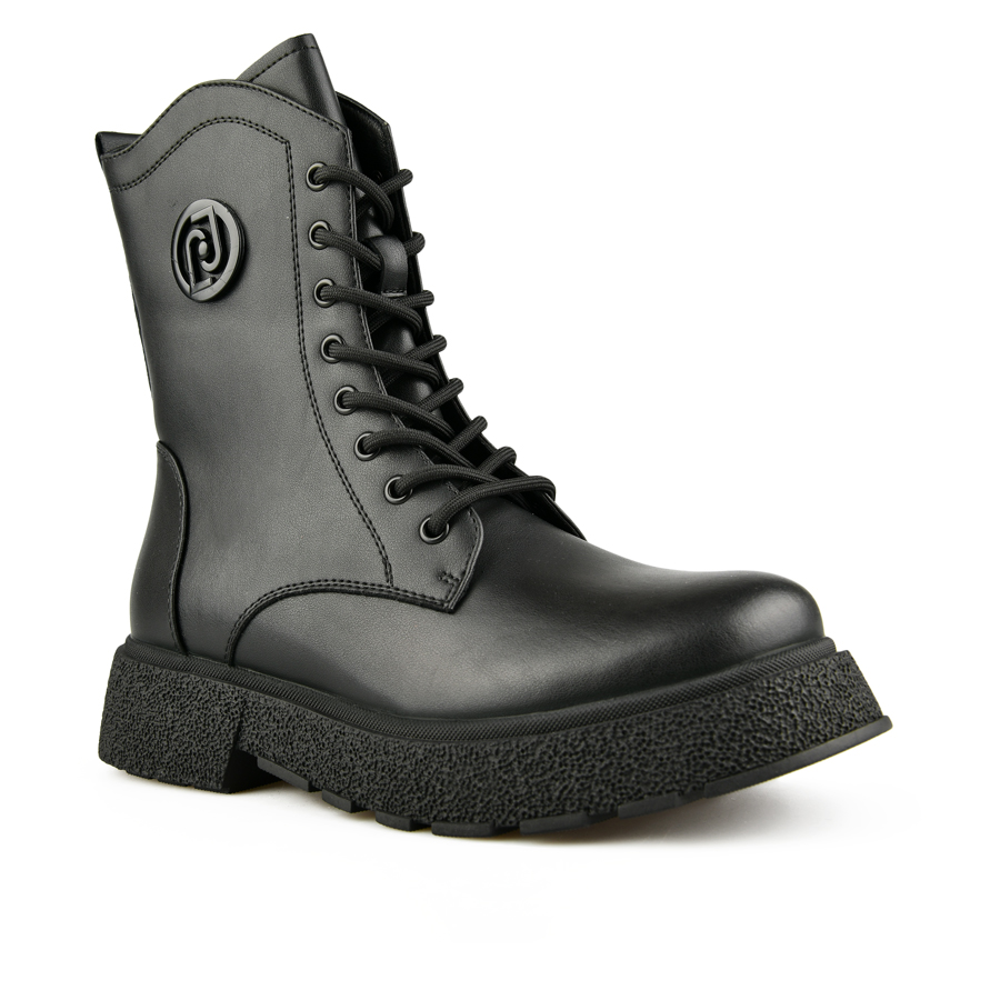 botine damă piele naturală negru 1