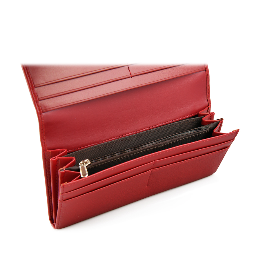 γυναικείο πορτοφόλι οικολογικό δέρμα κόκκινο 2
