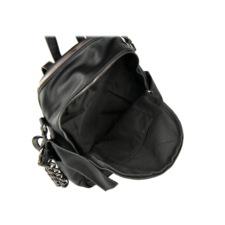 дамска раница еко кожа черна 2