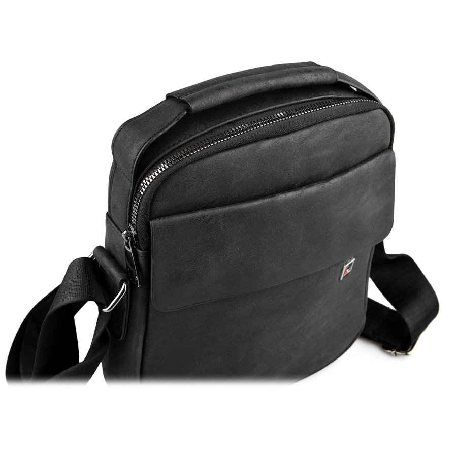 geantă bărbați piele naturală negru 2