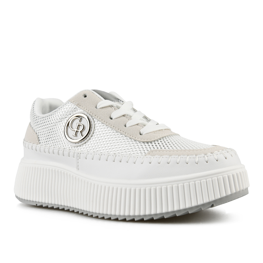 дамски обувки текстил бели 1