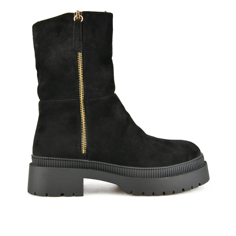 γυναικεία μποτάκια ύφασμα μαύρο 6