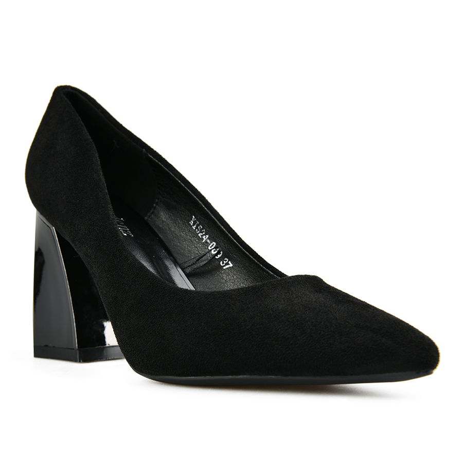 γυναικεία παπούτσια ύφασμα μαύρο 1