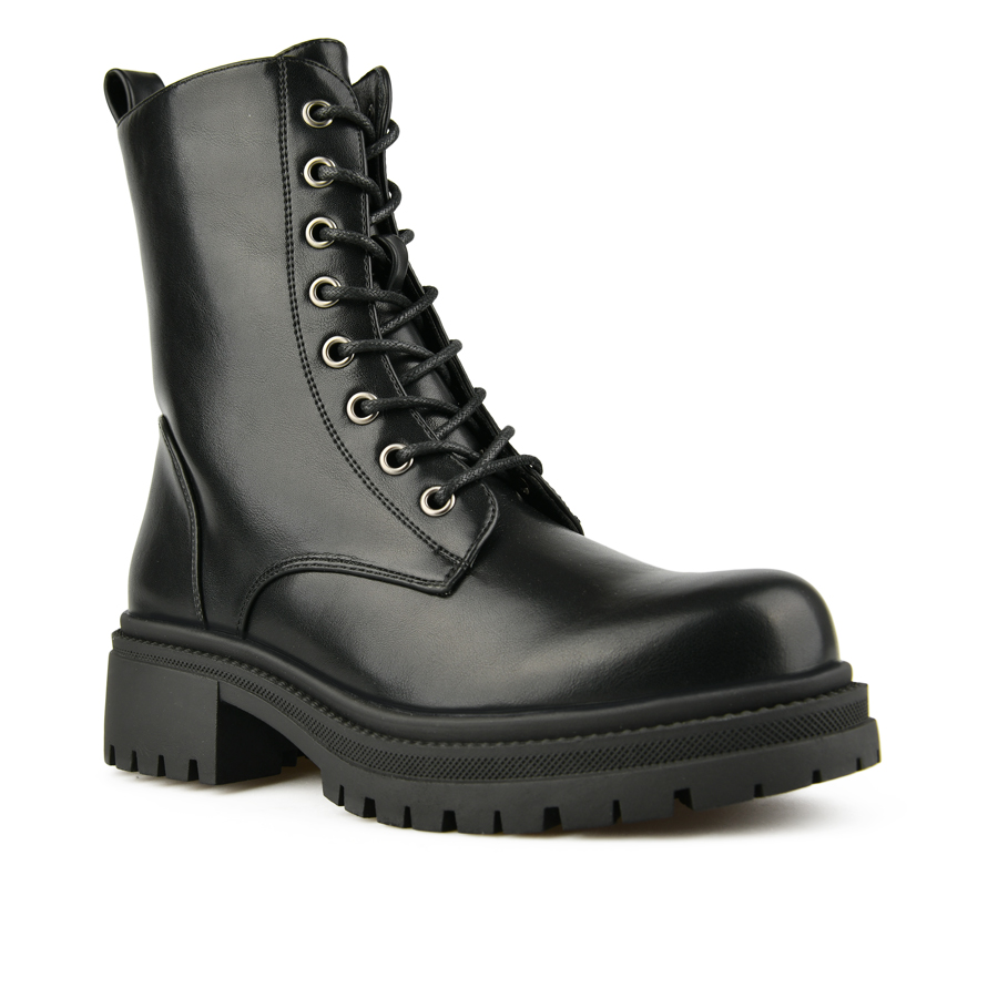 botine damă piele ecologică negru 1