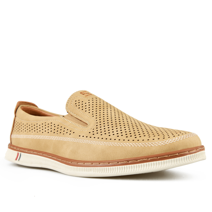 мъжки обувки еко кожа бежови 2