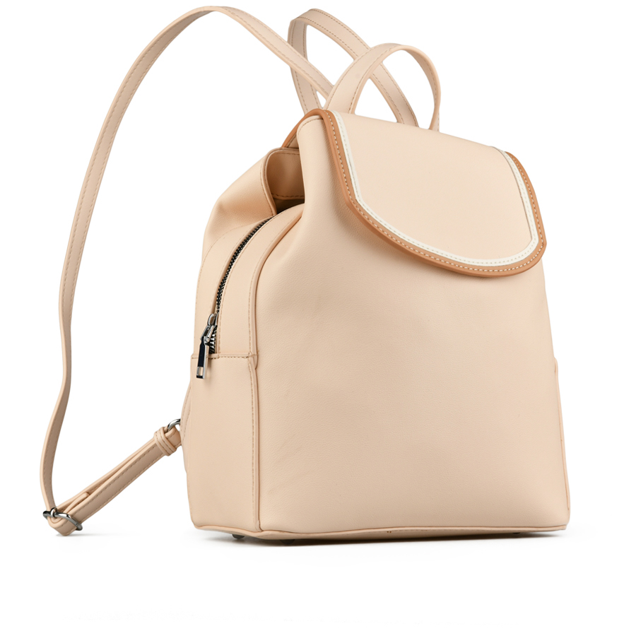 дамска раница еко кожа бежова 0