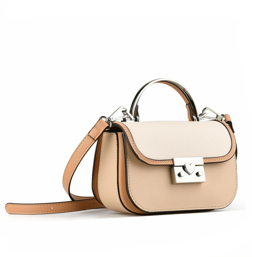 дамска чанта еко кожа бежова 0