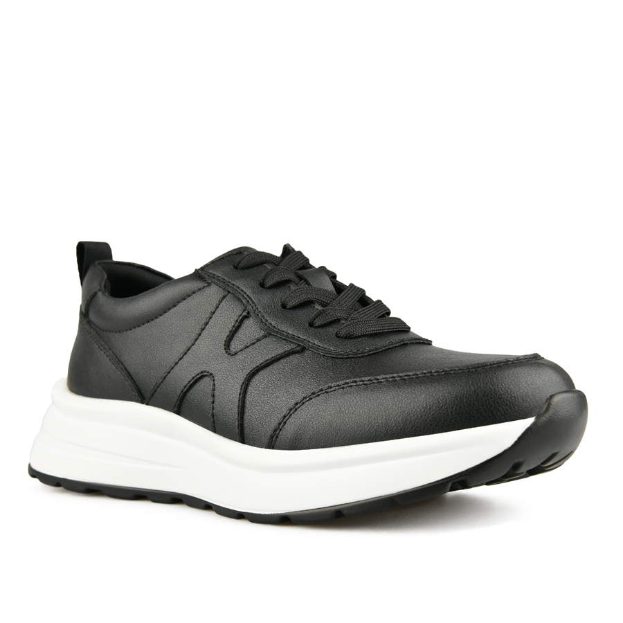 adidași damă piele naturală negru 1