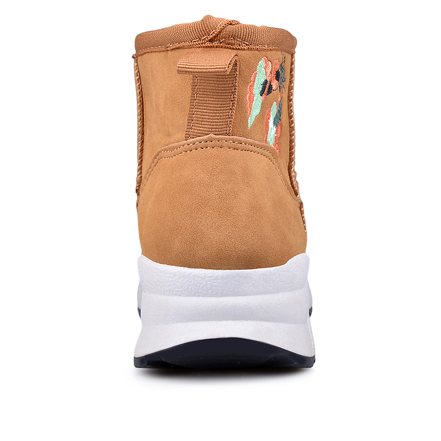 дамски боти еко кожа светло кафяви 4