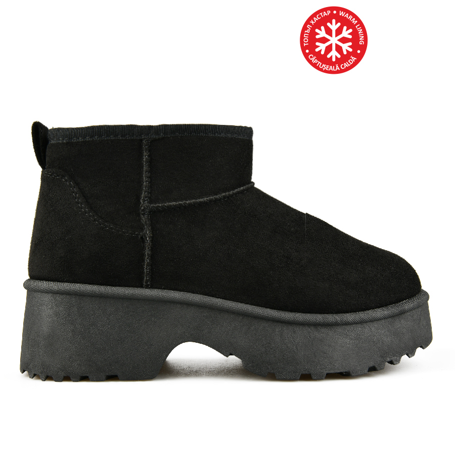 botine damă textil negru 0