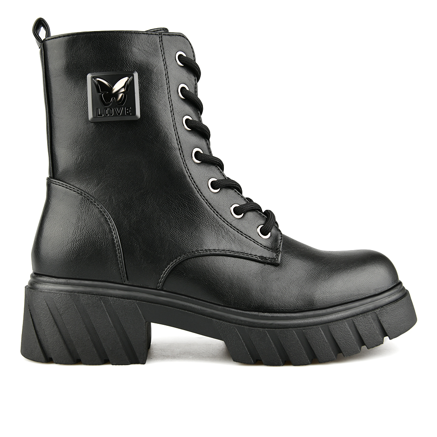 botine damă piele ecologică negru 0