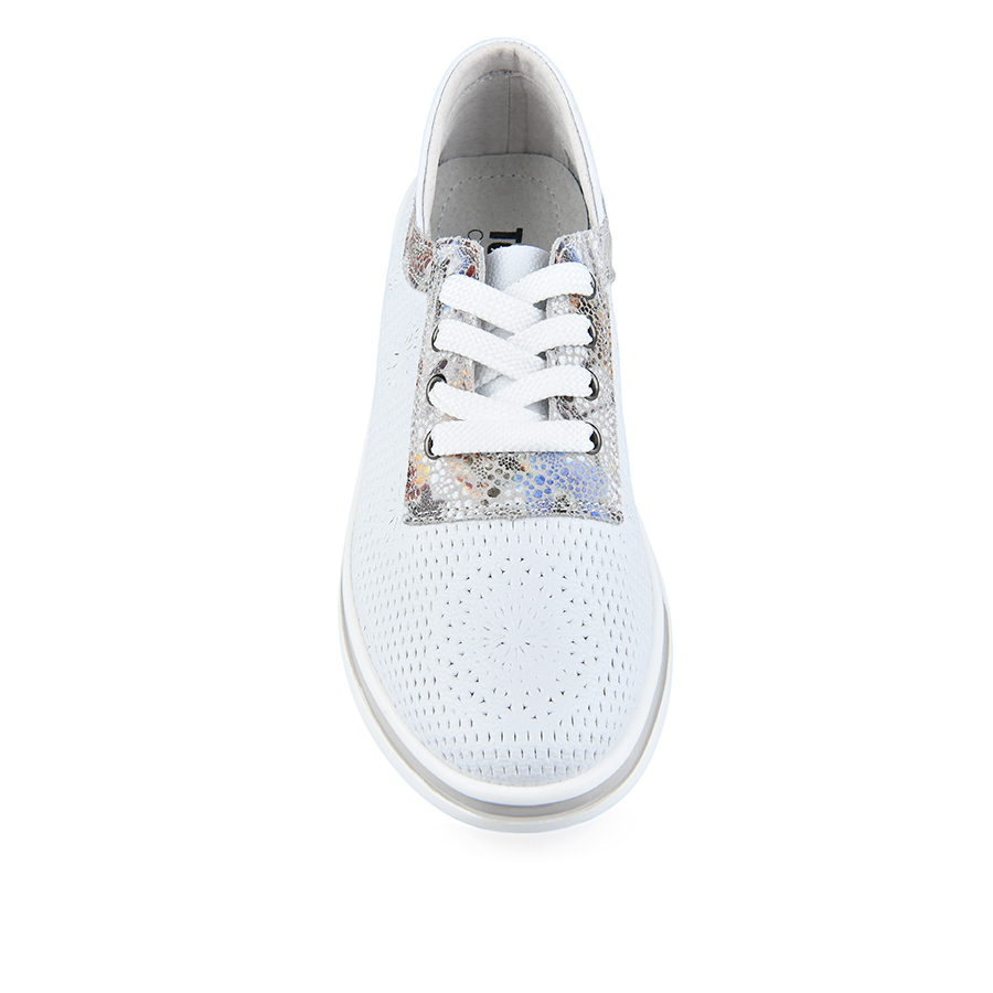 γυναικεία παπούτσια φυσικό δέρμα λευκά 2