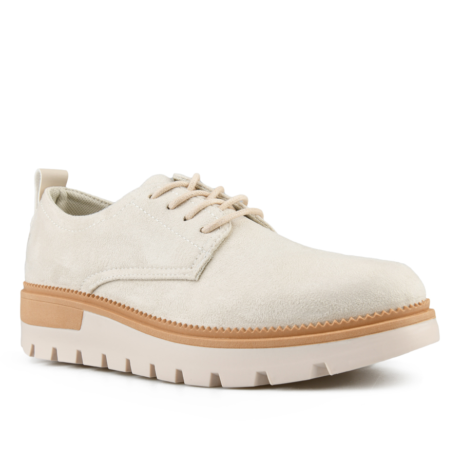 γυναικεία παπούτσια ύφασμα μπεζ 1