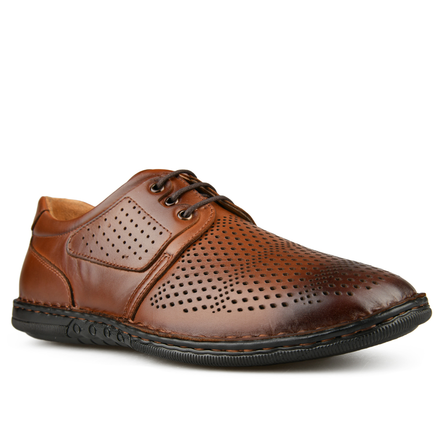 ανδρικά παπούτσια φυσικό δέρμα καφέ 2