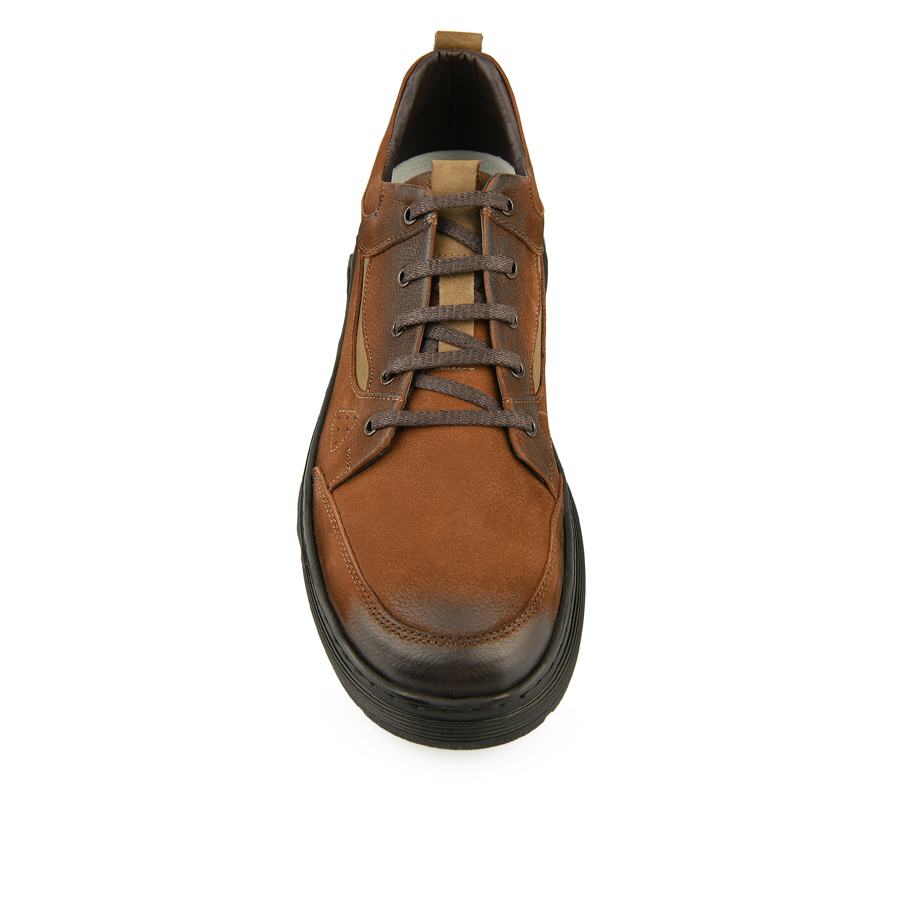 ανδρικά παπούτσια φυσικό δέρμα καφέ 1