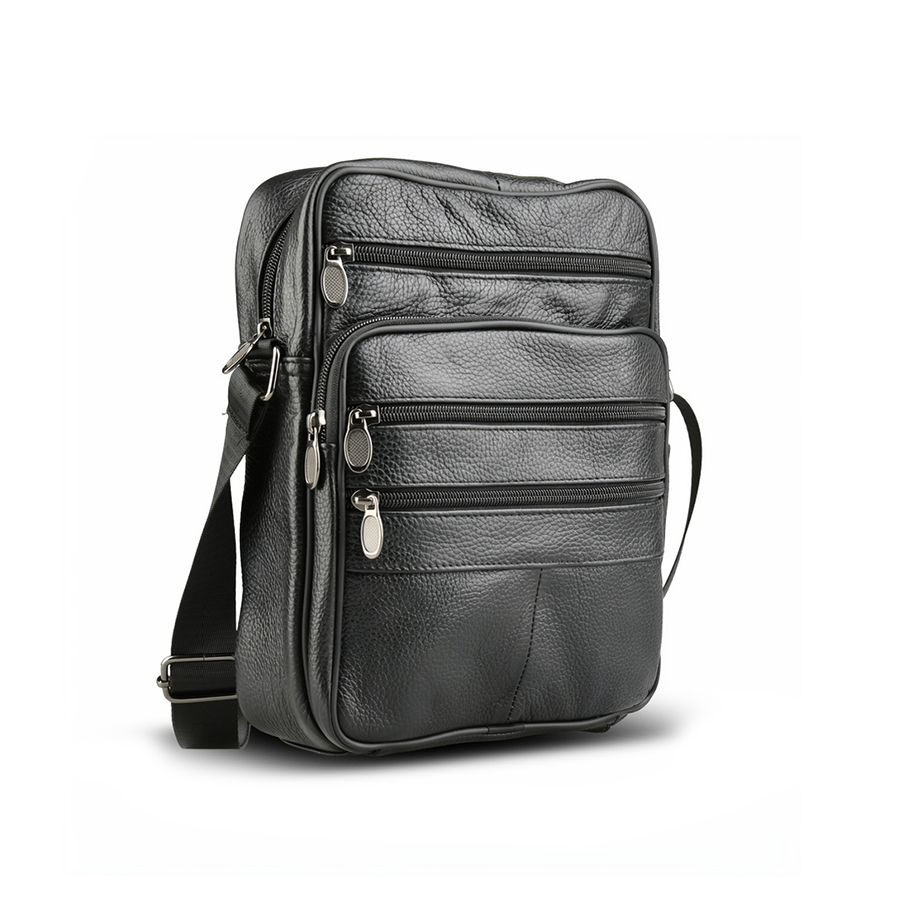 geantă bărbați piele naturală negru 0