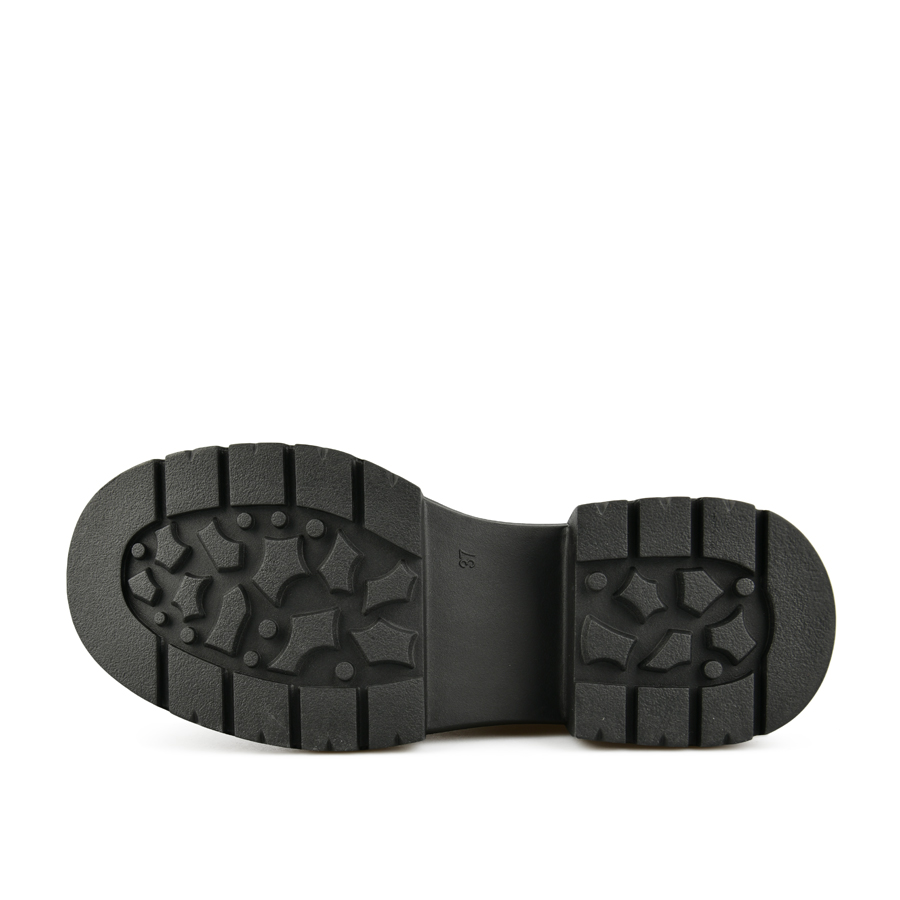 дамски боти еко кожа/текстил черни 4