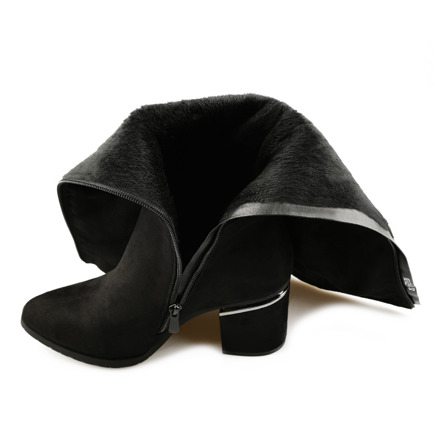 cizme damă textil negru 5