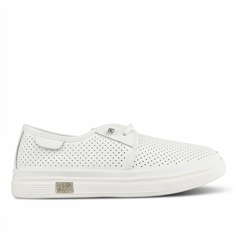 дамски обувки естествена кожа бели 0