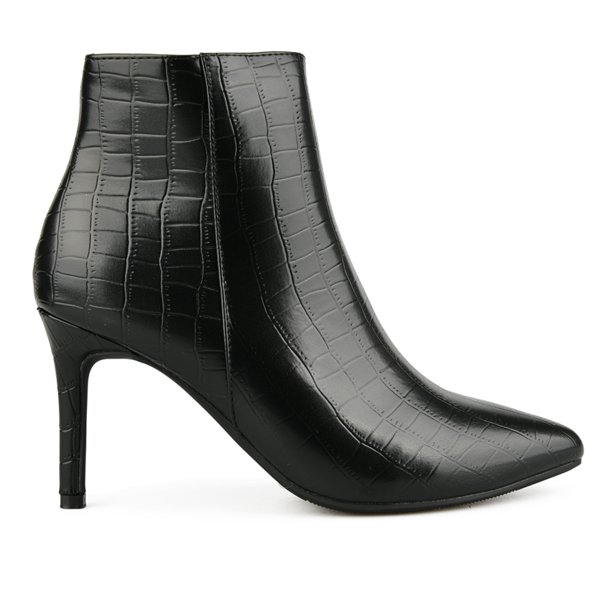 botine damă piele ecologică negru 0