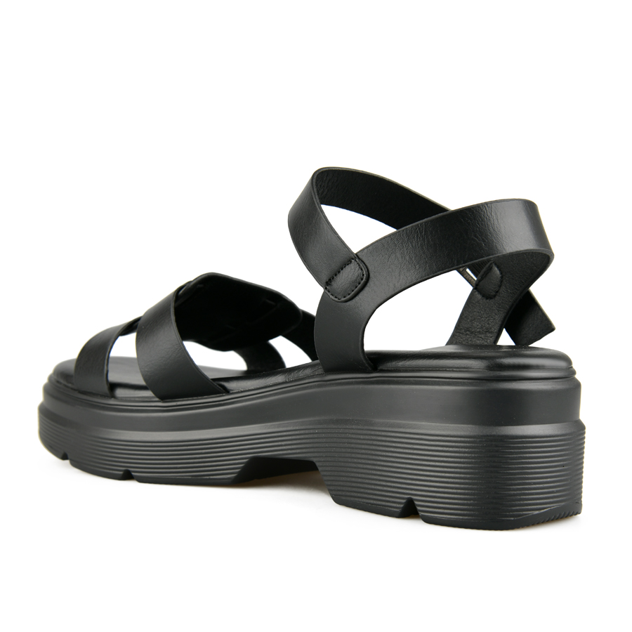 sandale damă piele ecologică negru 3