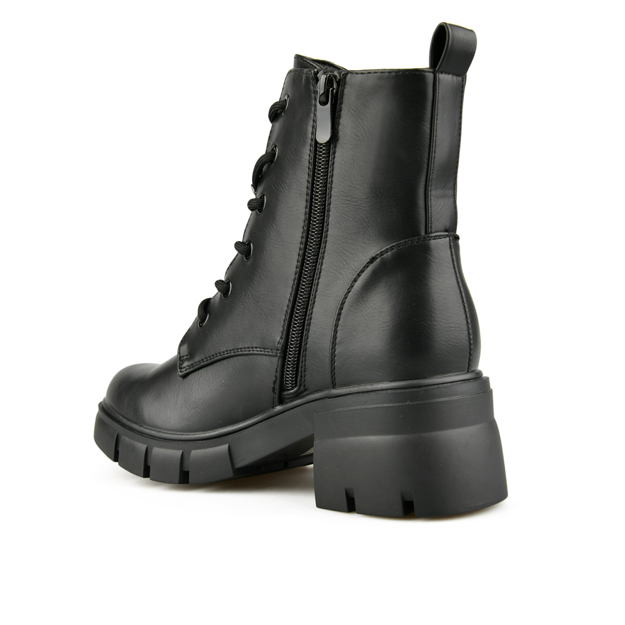 botine damă piele ecologică negru 3