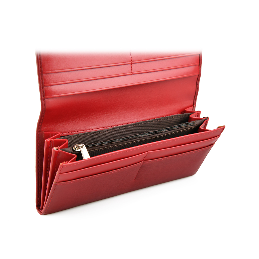 γυναικείο πορτοφόλι οικολογικό δέρμα κόκκινο 2