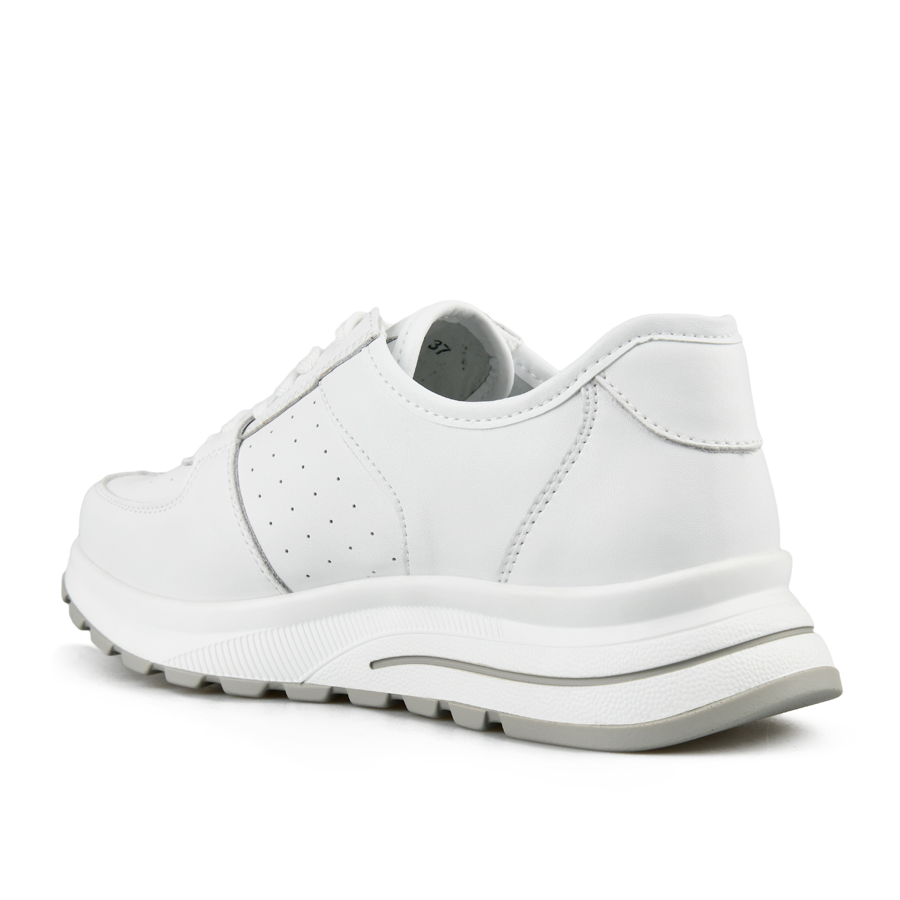 γυναικεία παπούτσια φυσικό δέρμα λευκά 3