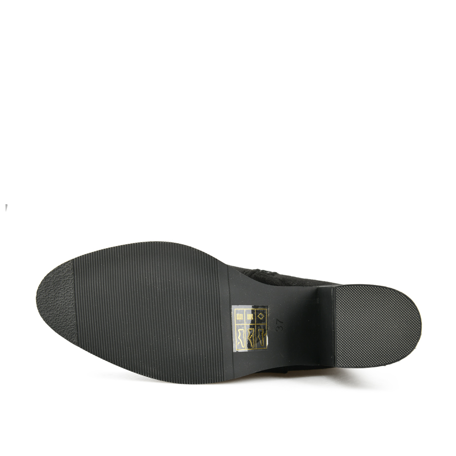 botine damă textil negru 4