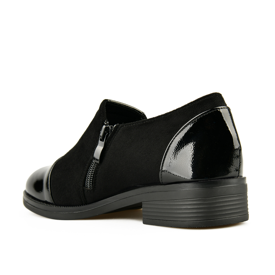 γυναικεία παπούτσια οικολογικό δέρμα/ύφασμα μαύρο 3