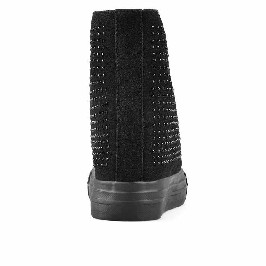 γυναικεία μποτάκια οικολογικό δέρμα μαύρο 4