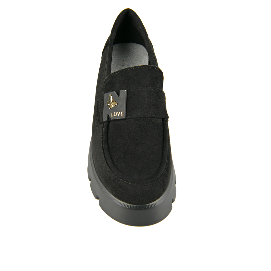 γυναικεία παπούτσια ύφασμα μαύρο 1