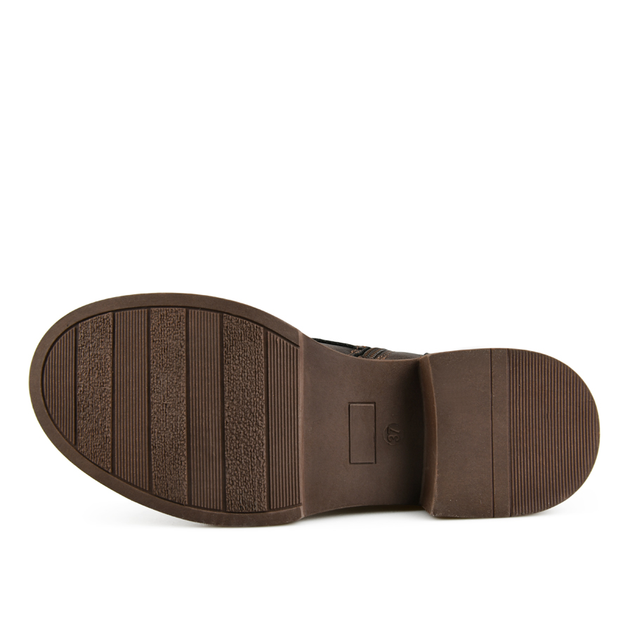 botine damă piele ecologică maro 4
