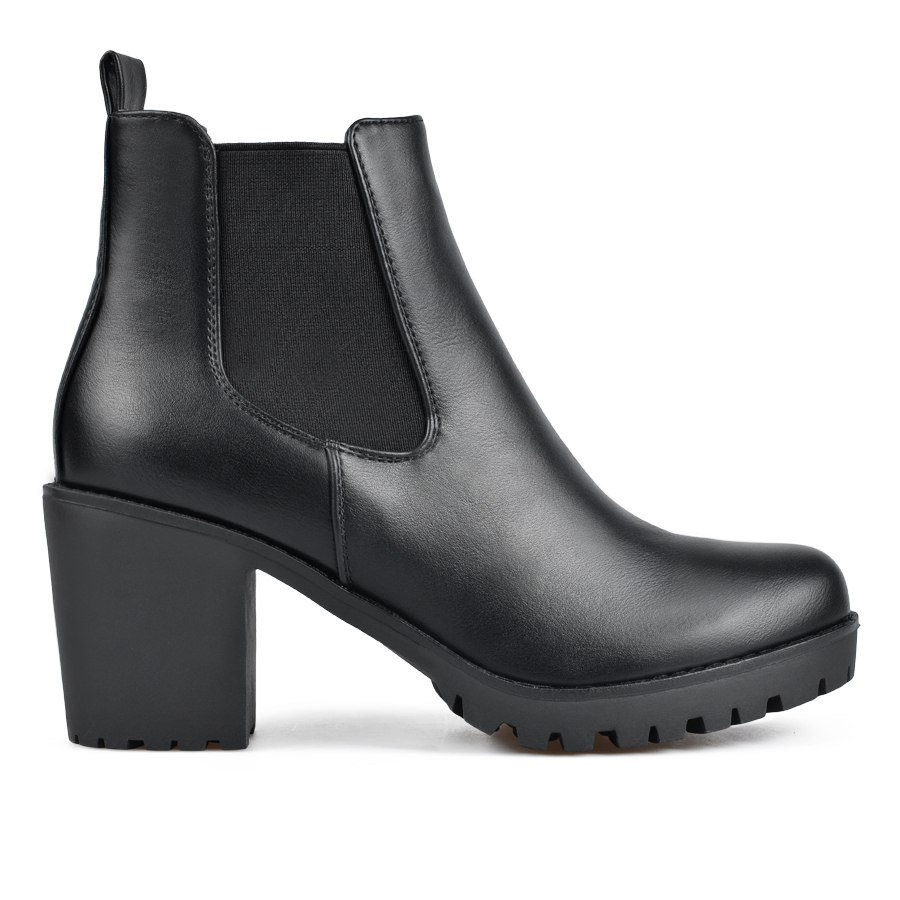 botine damă piele ecologică negru 1