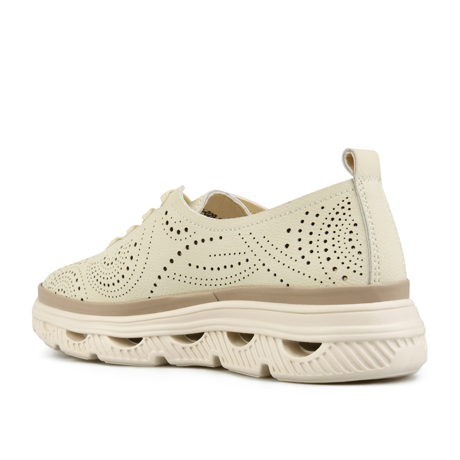 γυναικεία παπούτσια φυσικό δέρμα μπεζ 3