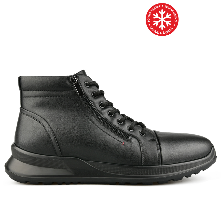 botine bărbați piele naturală negru 0
