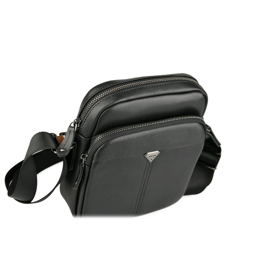 geantă bărbați piele naturală negru 2