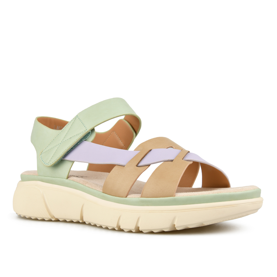 γυναικεία σανδάλια οικολογικό δέρμα πράσινα 2