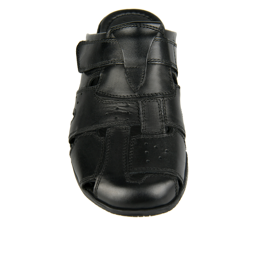 мъжки чехли естествена кожа черни 1