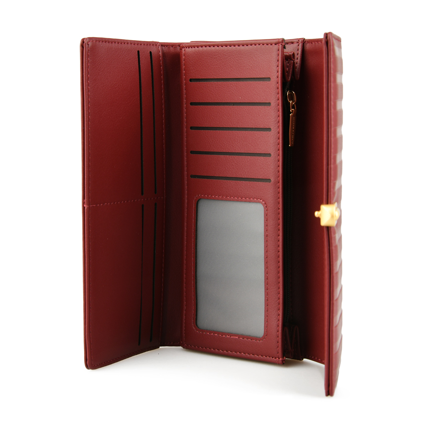 portofel damă piele ecologică bordo 2