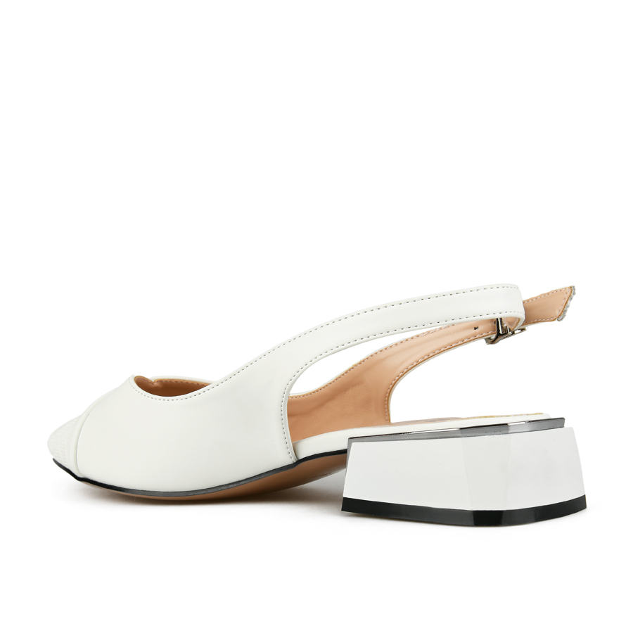 γυναικεία σανδάλια οικολογικό δέρμα λευκά 3