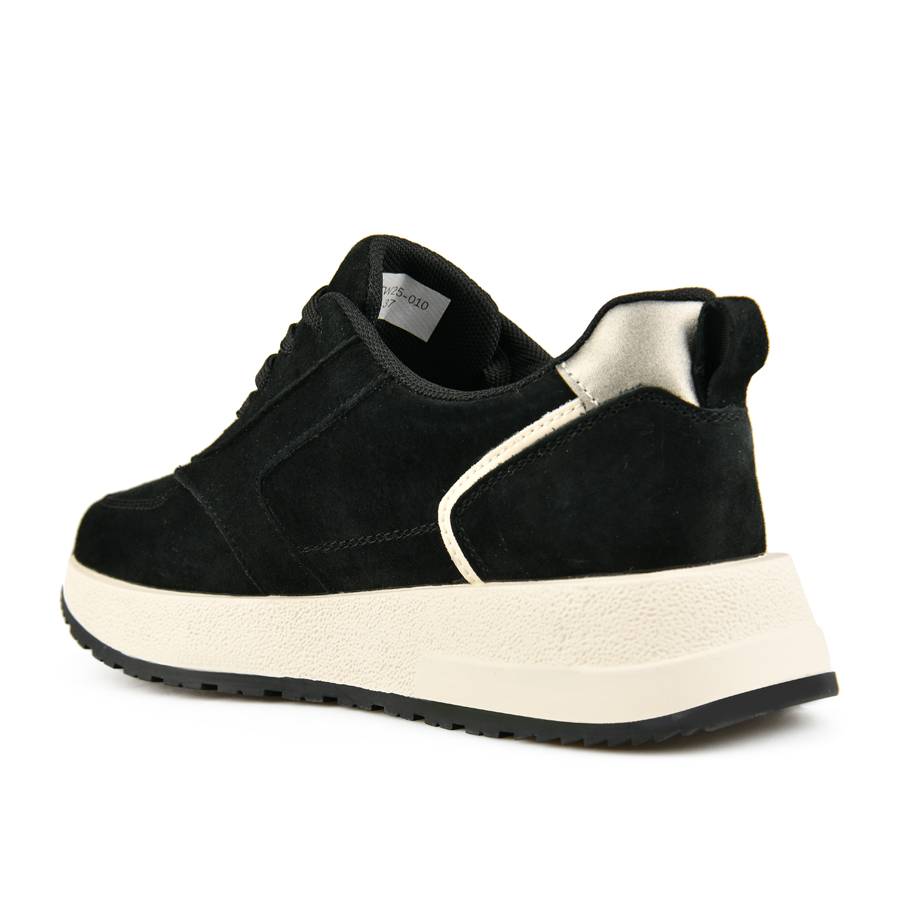 adidași damă piele naturală negru 3