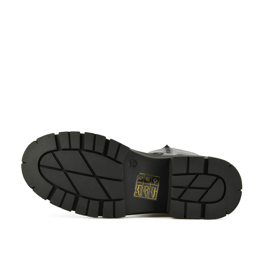 cizme damă piele ecologică/textil negru 4