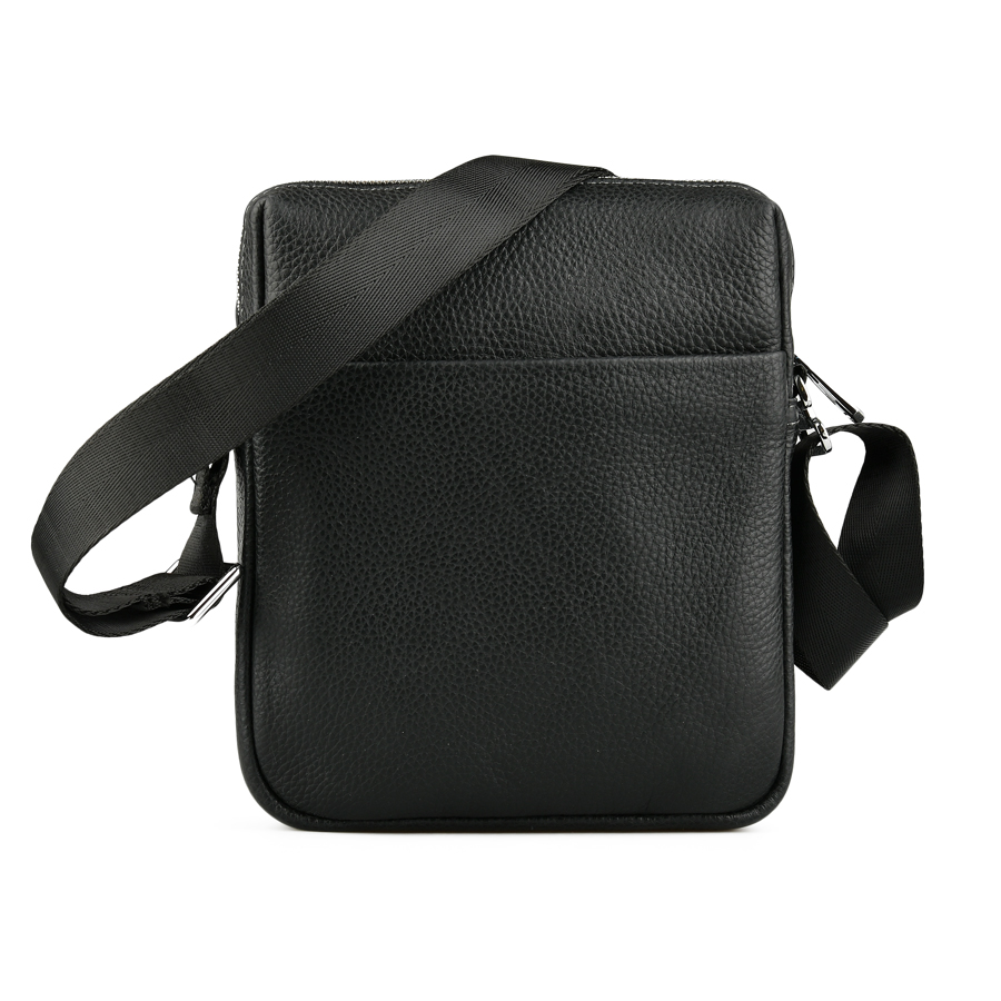 ανδρική τσάντα φυσικό δέρμα μαύρη 1